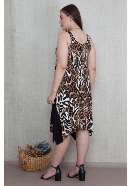 Kadın Leo Leopar Desenli Askılı Elbise 65N17141 indirimleri