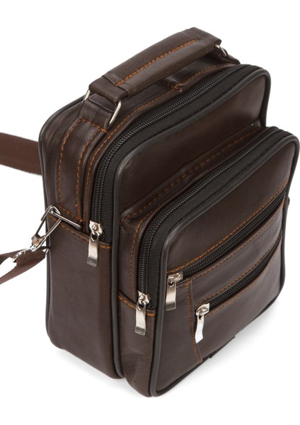 Erkek Kahverengi Hakiki Deri Çapraz Uzun Askılı El ve Omuz Çantası NEWPOLO100 modelleri