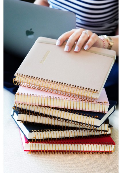 A5 Spiralli Keten Süresiz Planlayıcı Ajanda,lastikli .cepli Lacivert