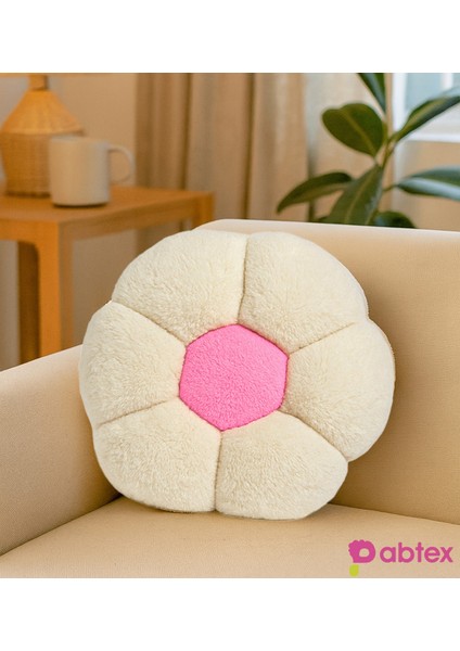 Peluşçu 2'li Dekoratif Papatya Şeklinde Peluş Yastık 40 cm – Yumuşak ve Konforlu Tasarım fırsatları