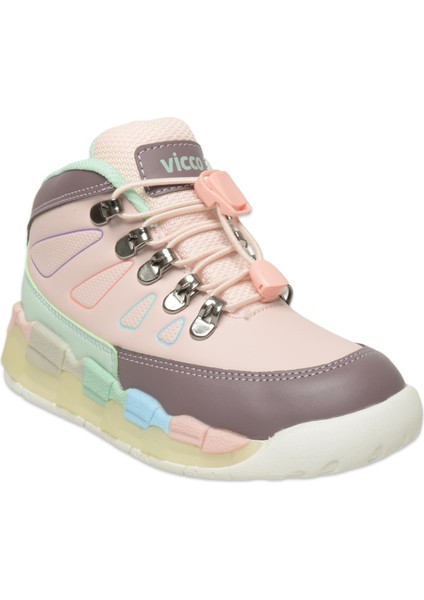 946.P24K417 Ellen Patik Işıklı Phylon Pudra Kız Çocuk Bot