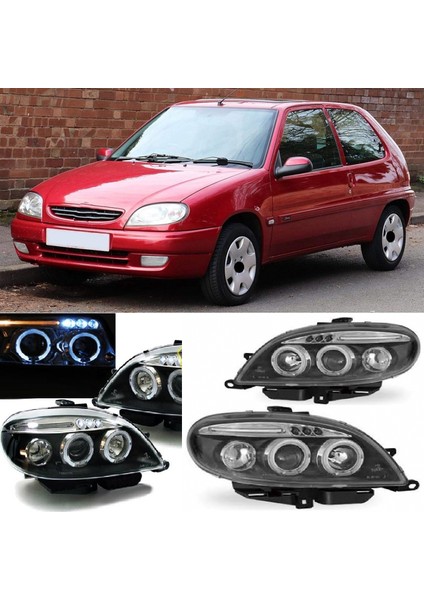 Citroen Saxo 2 1999-2004 Angel Eyes Ön Far