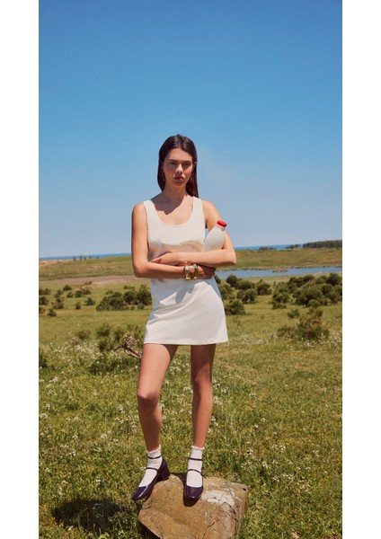 Molly - Saten Pamuk Mini Elbise