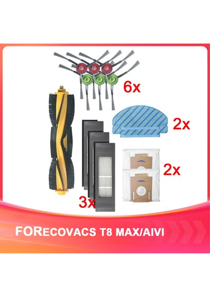 Ecovacs T8 Max/aıvı Robot Süpürge Aksesuarları Yedek Sarf Malzemeleri A (Yurt Dışından)
