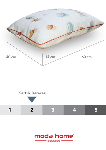 2 Adet Müslin Kumaşlı Ortopedik Çocuk Yastığı,visco Parçacıklı Pamuk Kılıflı 40*60 *1100 Gr(Bulut) fırsatları
