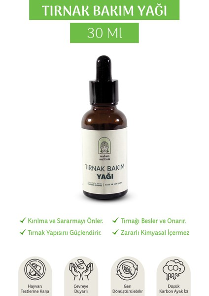 | Tırnak Bakım Yağı, %100 Natural, Güçlendirici& Besleyici, Vegan Tırnak Bakım Yağı El ve Ayak Tırnaklarına Uygundur (30 ml)