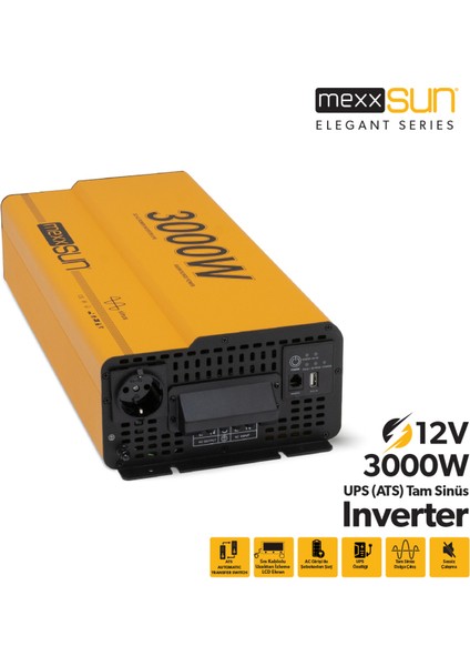 Teknovasyon Arge Tam Sin Ups (Remote Ekran) 12V 3000W fırsatları