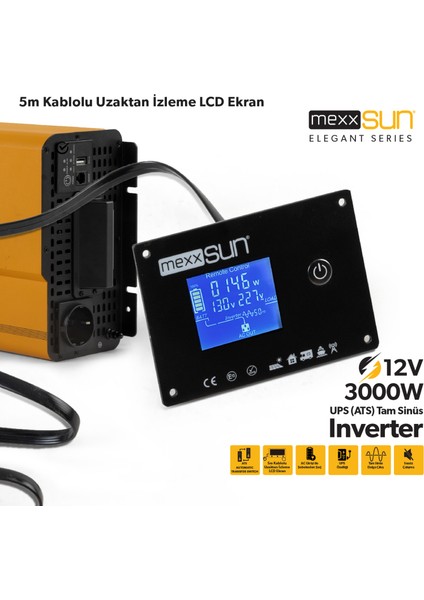 Teknovasyon Arge Tam Sin Ups (Remote Ekran) 12V 3000W indirimleri