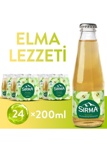 C Vitaminli Elma Aromalı Doğal Maden Suyu 200 ml x 24 Adet