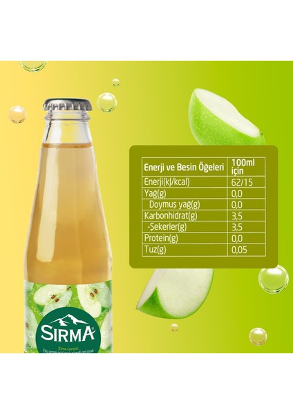 C Vitaminli Elma Aromalı Doğal Maden Suyu 200 ml x 24 Adet fırsatları