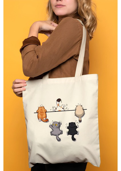 Yaramaz Kediler %100 Pamuk Bez Omuz Çantası