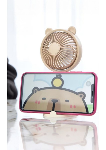Taşınabililir Mini USB Şarjlı 3 Kademeli El Masaüstü Vantilatör Fan Soğutucu YM88216 fırsatları