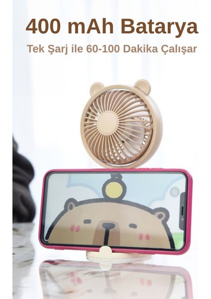 Taşınabililir Mini USB Şarjlı 3 Kademeli El Masaüstü Vantilatör Fan Soğutucu YM88216 indirimleri