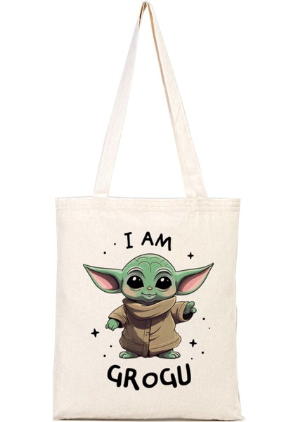 I'm Grogu %100 Pamuk Bez Omuz Çantası fiyatları