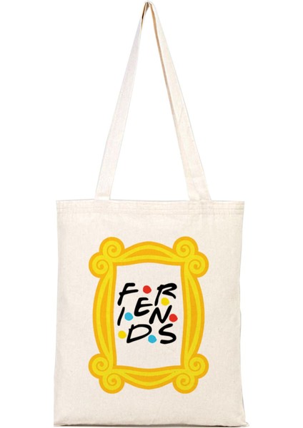 Friends Çerçeve %100 Pamuk Bez Omuz Çantası fiyatları