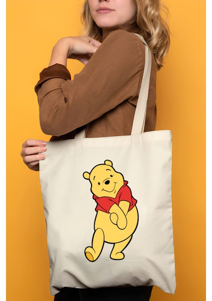 Ayı Winnie %100 Pamuk Bez Omuz Çantası