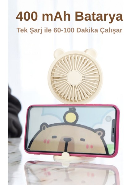 Taşınabililir Mini USB Şarjlı 3 Kademeli El Masaüstü Vantilatör Fan Soğutucu YM88216 fırsatları