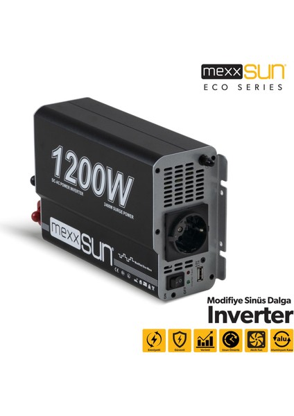 Modifiye Sinus 12V 1200W Inverter Invertör fiyatları