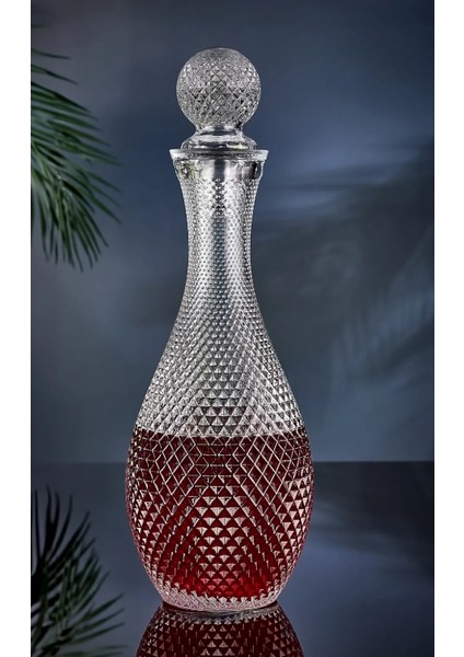 Kristal Cam Karaf Sürahi ve Şerbetlik1 Meşrubat Sürahisi Içecek Sürahisi fırsatları