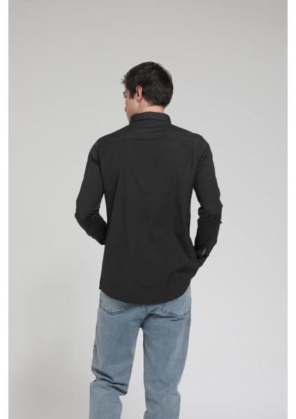 Yaka Zincirli Poplin Gömlek R-1377 fırsatları