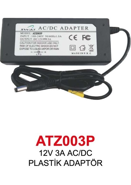 12V 3A AC/DC PLASTİK ADAPTÖR