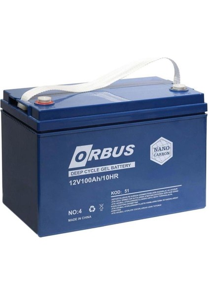 12V Derin Döngü Karbon Jel Akü 100 Ah Uzun Ömürlü Enerji Depolama Çözümü