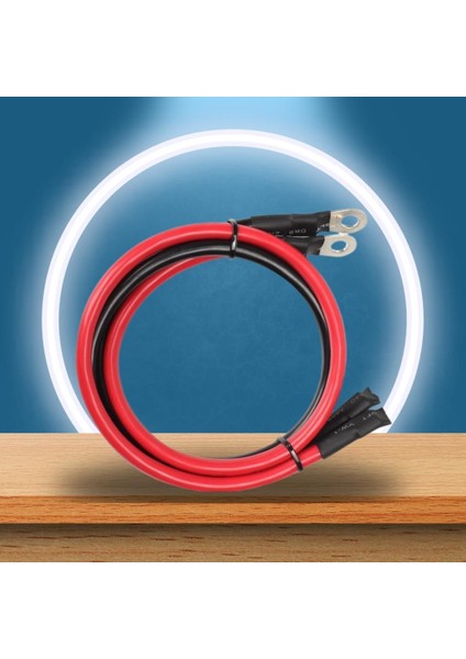 Akü ile Inverter Arası Uçları Konnektörlü 25 mm Kablo- 1m Siyah- 1m Kırmızı
