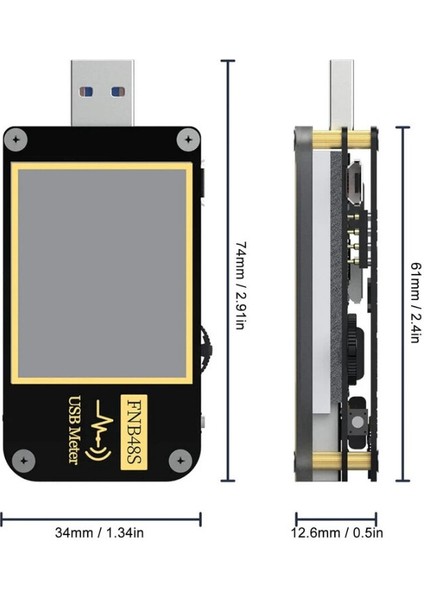 FNB48S Bluetooth USB Test Cihazı - Voltaj ve Akım Ölçer fırsatları