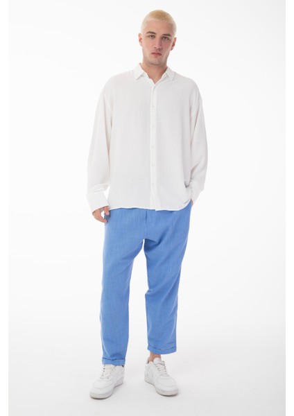 R-6047 Ayaklı Yaka Uzun Kol Aerobin Gömlek