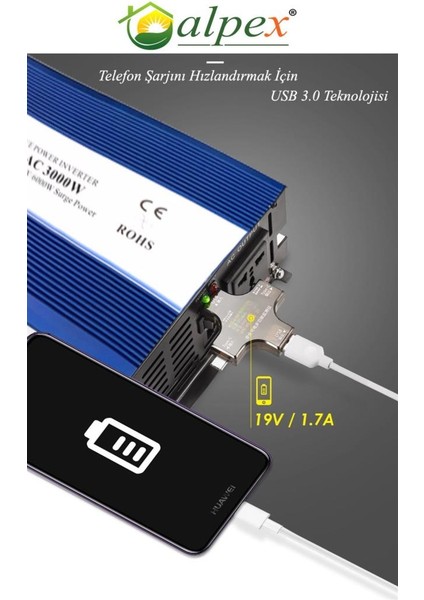 500 Watt Ups (Akü Şarjlı) Tam Sinüs İnvertör fırsatları