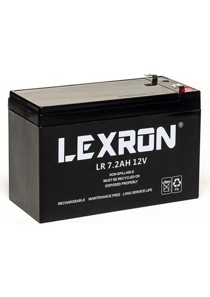 7 Amper 12V Volt Lexron Kuru Tip Akü