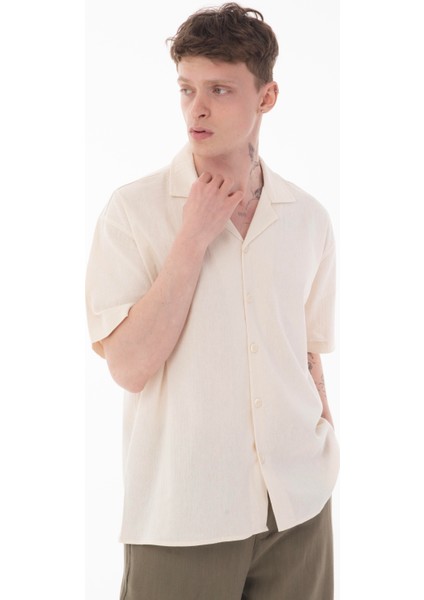 R-6045 Apaç Yaka Kısa Kol Krinkıl Gömlek modelleri