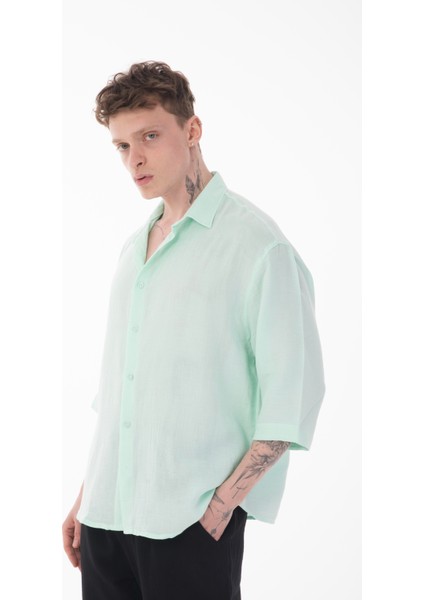 R-6049 Ayaklı Yaka Fakir Kol Müslin Gömlek modelleri