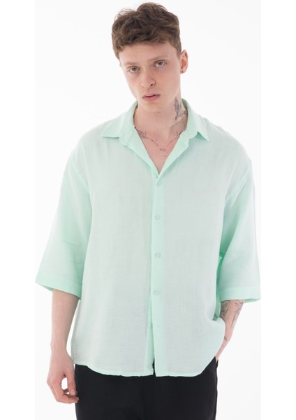 R-6049 Ayaklı Yaka Fakir Kol Müslin Gömlek fırsatları