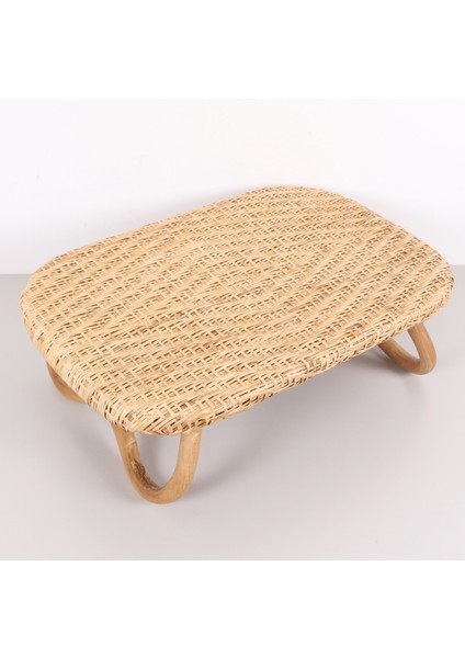 Mylamp Katlanabilir 60X40X20 Cm. Doğal Rattan Sehpa
