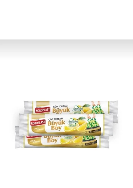 Ekstra Güçlü Büyük Boy Limon Kokulu Büzgülü Çöp Torbası 65X70CM - 10 Lu x 3 Adet fiyatları