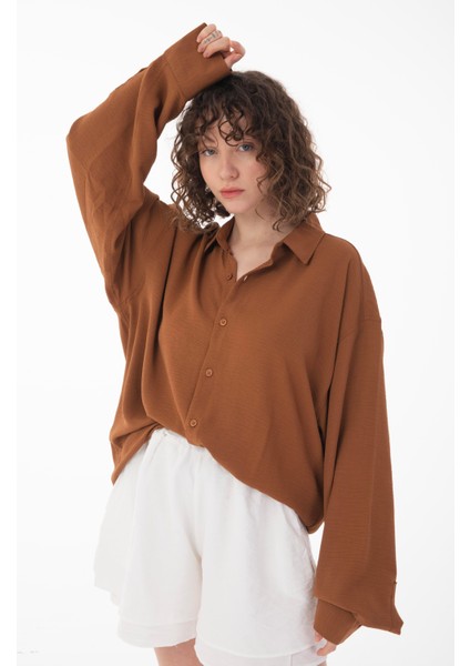 R-6047 Ayaklı Yaka Uzun Kol Aerobin Gömlek fiyatları