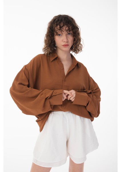 R-6047 Ayaklı Yaka Uzun Kol Aerobin Gömlek indirimleri