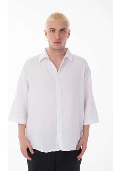 R-6049 Ayaklı Yaka Fakir Kol Müslin Gömlek fiyatları