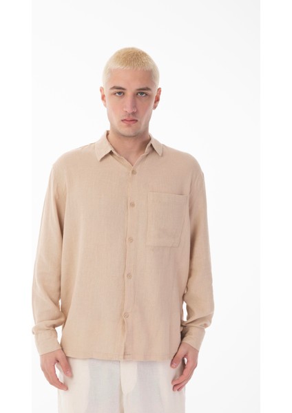 R-6054 Ayaklı Yaka Tek Cep Detaylı Uzun Kol Etamin Gömlek fiyatları