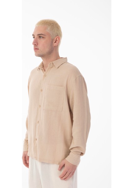 R-6054 Ayaklı Yaka Tek Cep Detaylı Uzun Kol Etamin Gömlek modelleri