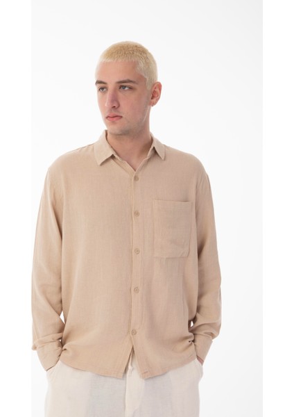 R-6054 Ayaklı Yaka Tek Cep Detaylı Uzun Kol Etamin Gömlek indirimleri