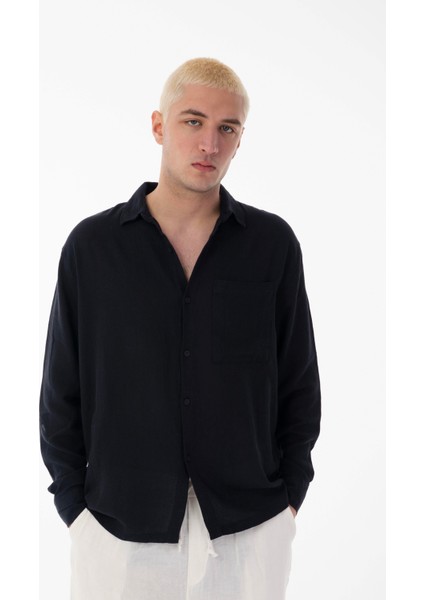 R-6054 Ayaklı Yaka Tek Cep Detaylı Uzun Kol Etamin Gömlek indirimleri