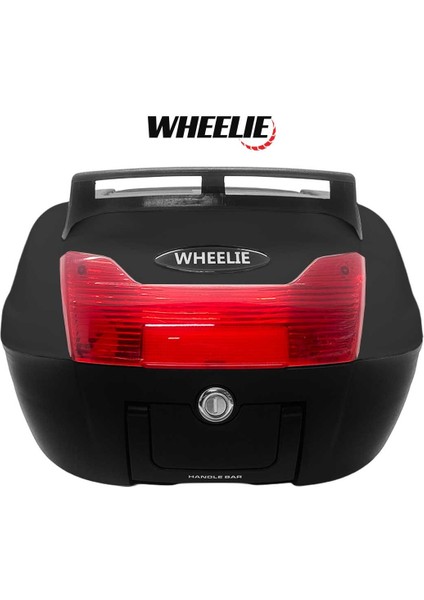 XT60-B 40 Litre Motosiklet Arka Çanta Siyah Su Geçirmez ABS Top Case Bagaj Üniversal