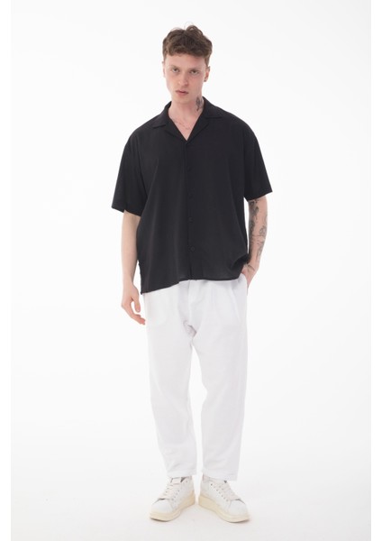 R-6045 Apaç Yaka Kısa Kol Krinkıl Gömlek