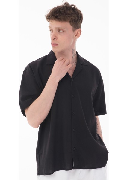 R-6045 Apaç Yaka Kısa Kol Krinkıl Gömlek modelleri