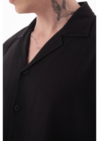 R-6045 Apaç Yaka Kısa Kol Krinkıl Gömlek indirimleri