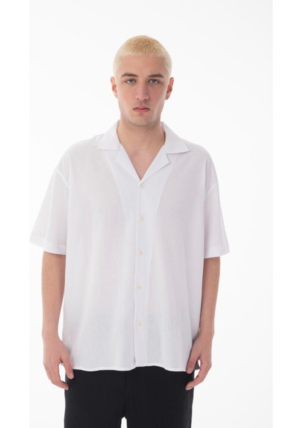 R-6045 Apaç Yaka Kısa Kol Krinkıl Gömlek fiyatları