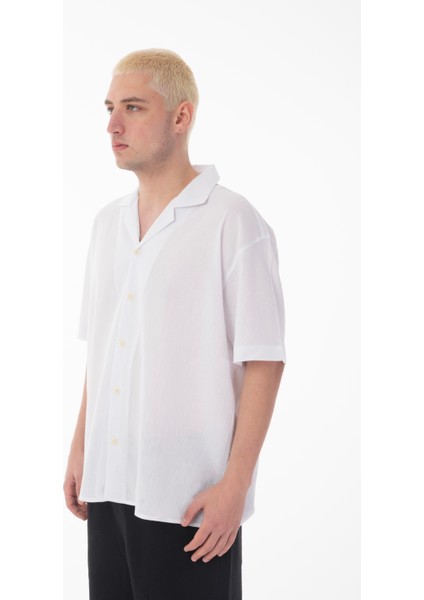 R-6045 Apaç Yaka Kısa Kol Krinkıl Gömlek modelleri