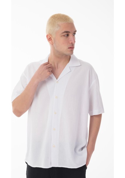 R-6045 Apaç Yaka Kısa Kol Krinkıl Gömlek fırsatları